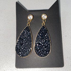 Black Tourmaline Teardrop Earrings
